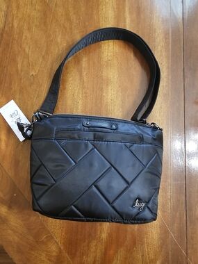 lug Black Quilted Shoulder Bag